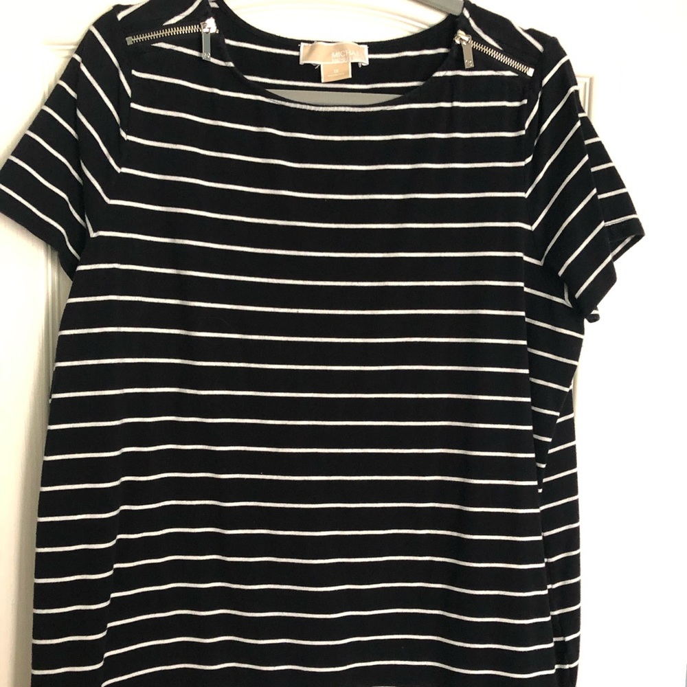 Black with white stripe Michael Kors T-shirt